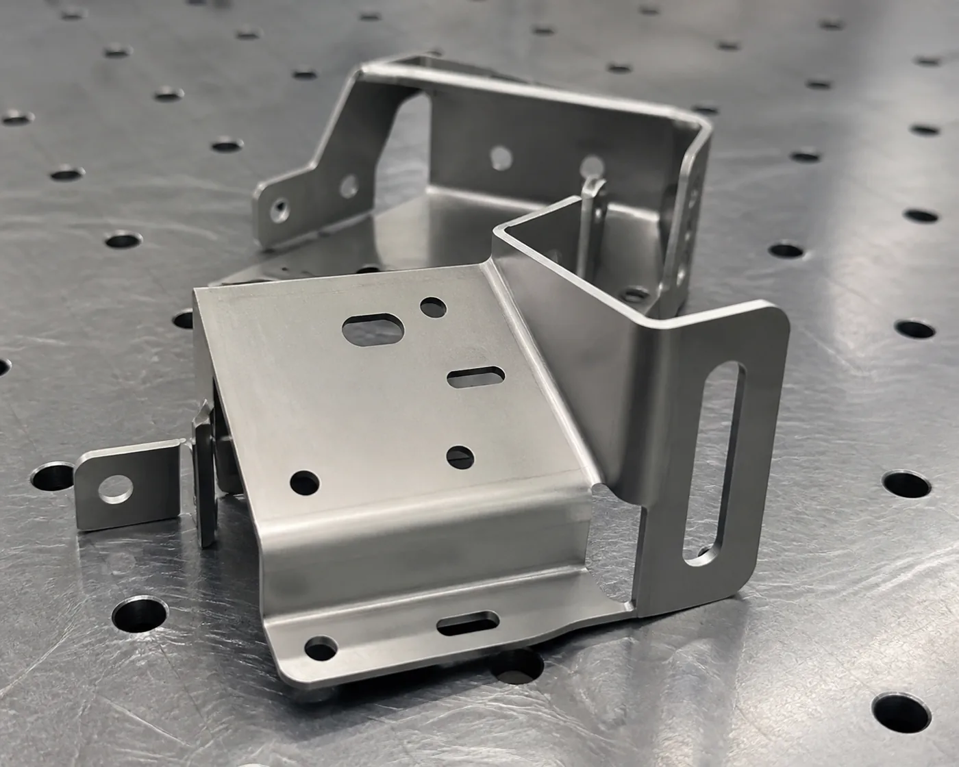 bent metal bracket detail