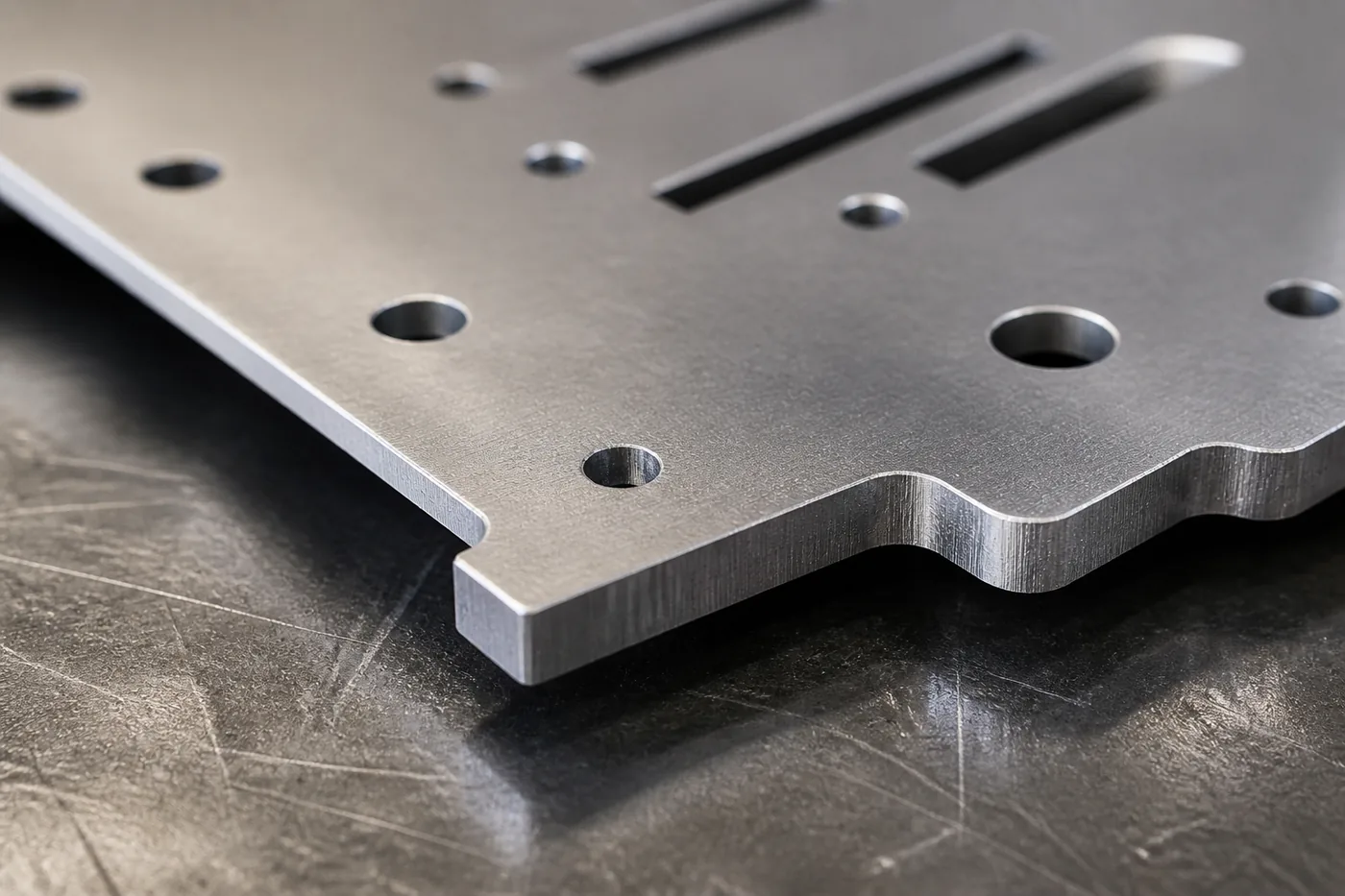 Fresh laser cut stainless steel edge detail