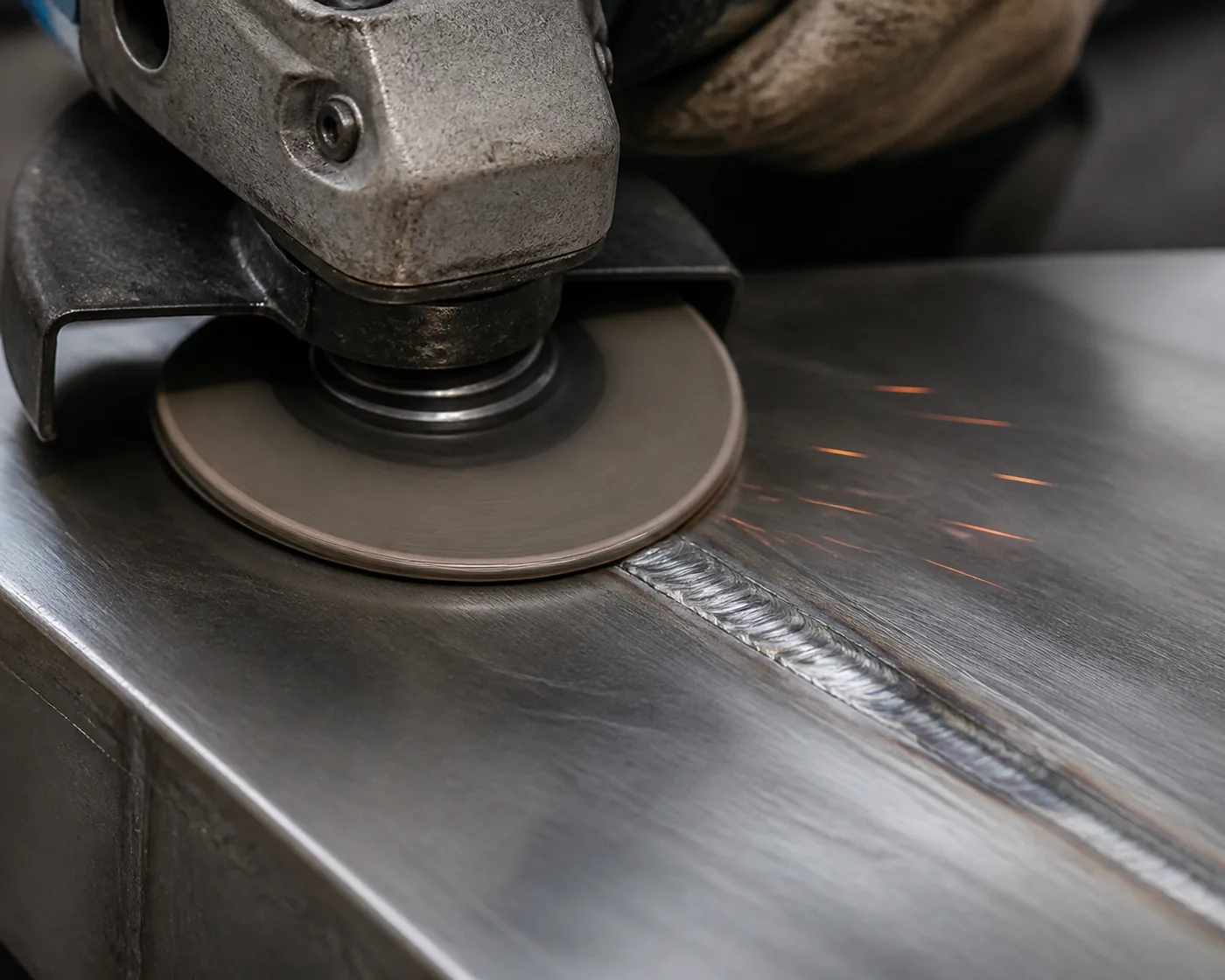 metal grinding closeup